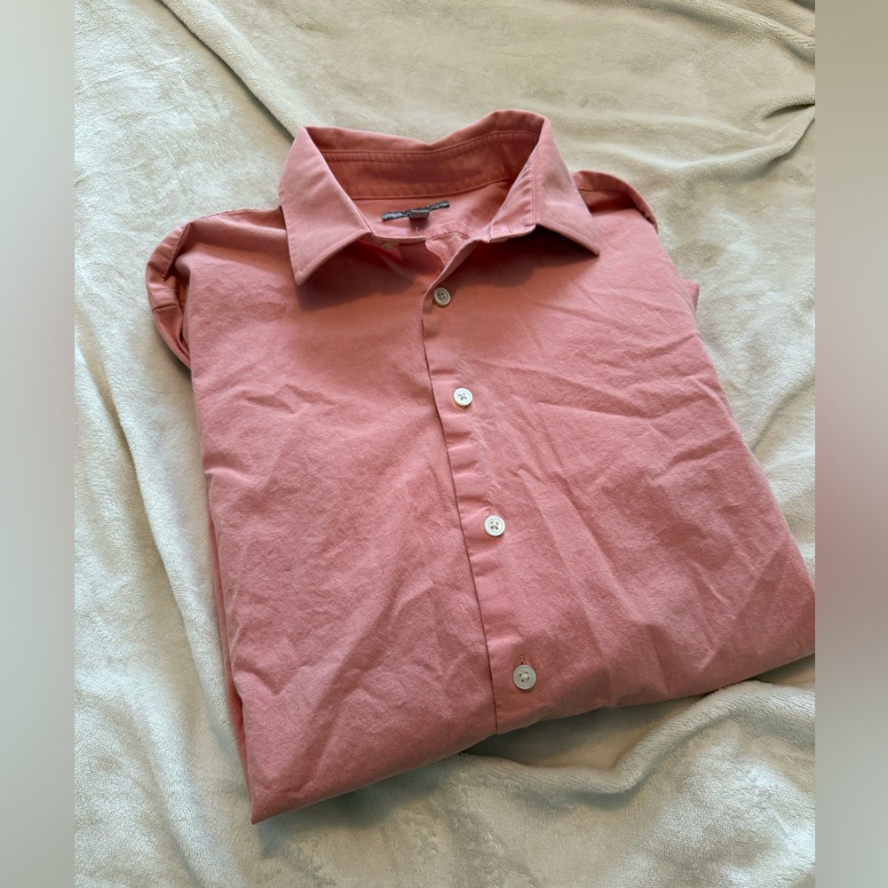 Express Men’s Large Pink Casual Button Down Dress Shirt